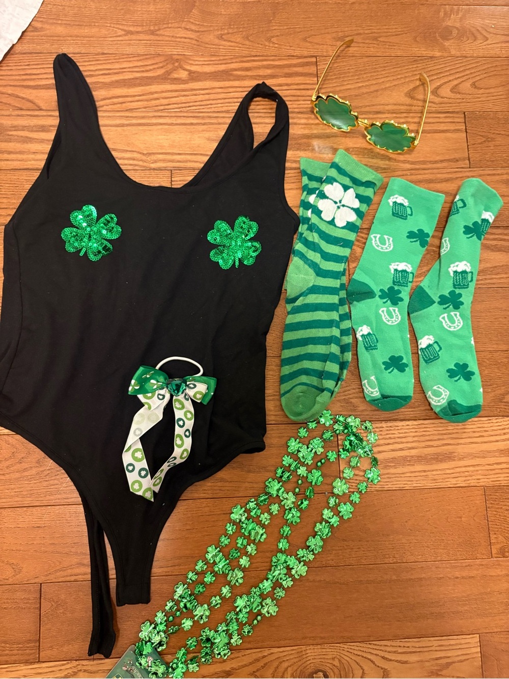 ☘️ St Patrick’s Day Shamrock Clover Outfit Set